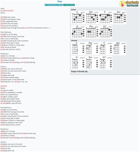 fine lemon demon ukulele chords.